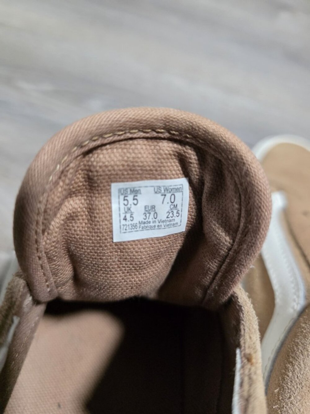 VANS Ward Platform (Size 7) Beige and White Women's Sneakers - Picture 7 of 7